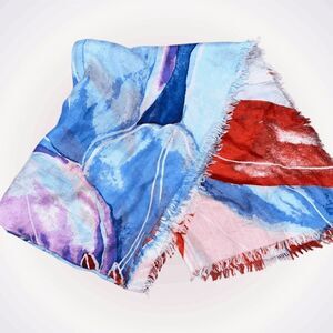 Nordstrom red, pink, and blue lightweight pashmina | Sz S